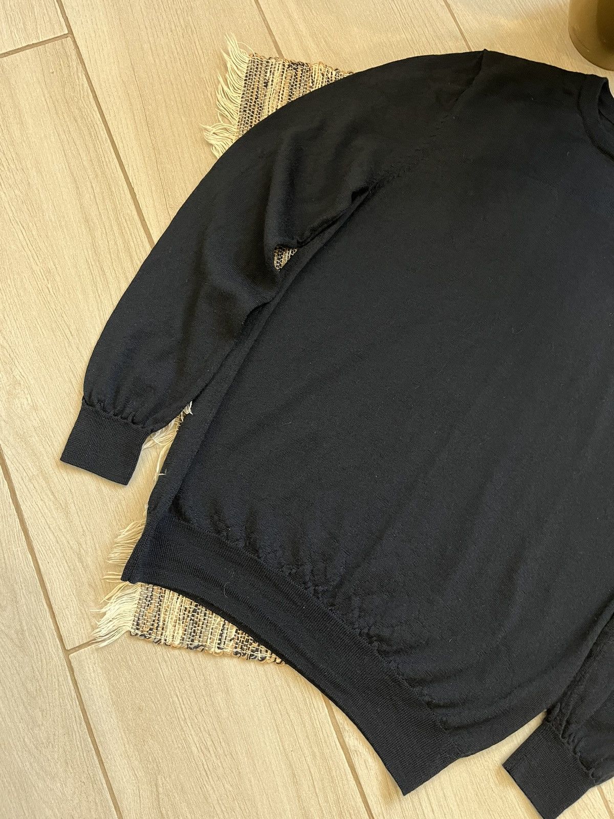 Lyle & Scott × Vintage Lyle Scott navy sweater cardigan minimalistic logo Size US XL / EU 56 / 4 - 3 Thumbnail