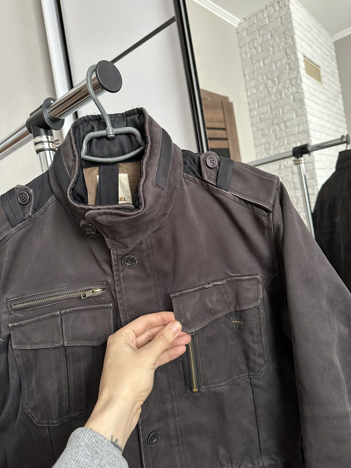 Diesel Diesel Vintage Military Army Cargo Bondage Jacket Size US XL / EU 56 / 4 - 9 Thumbnail