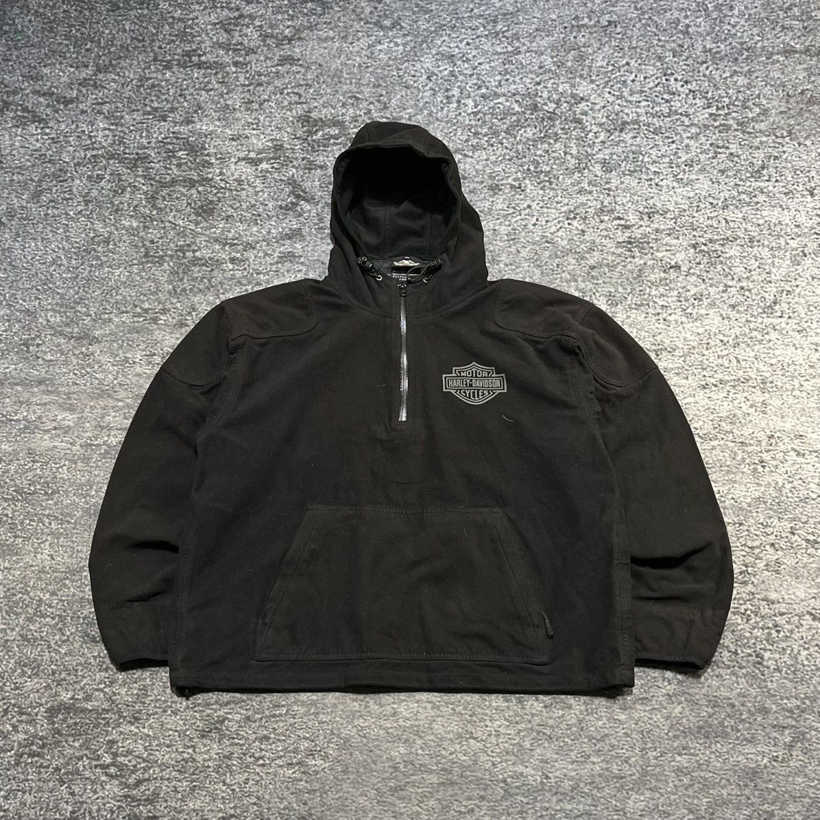 Harley Davidson VINTAGE HARLEY DAVIDSON BIKER LOGO WEATHERPROOF 1/4 JACKET Size US XL / EU 56 / 4 - 1 Thumbnail