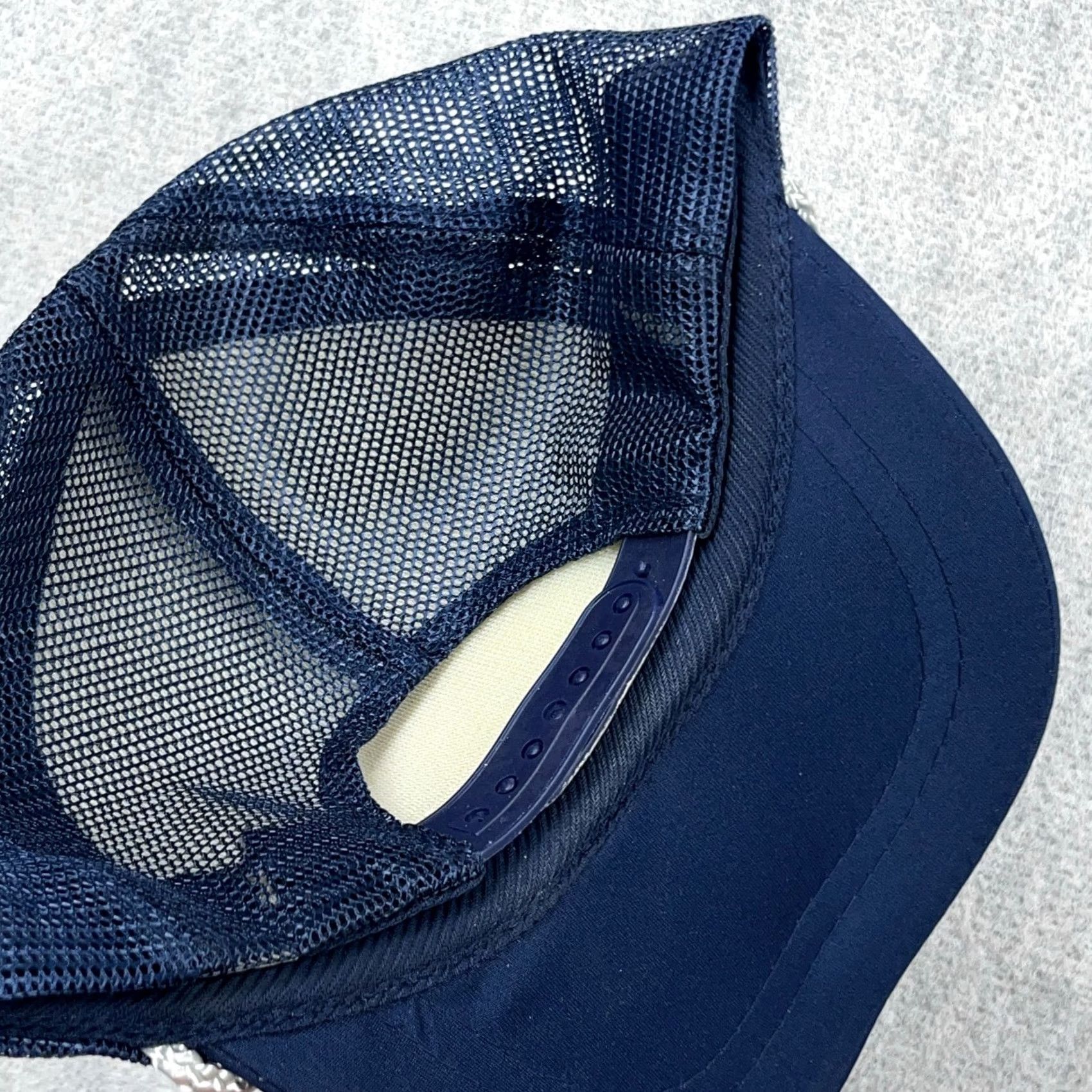 Vintage VINTAGE JJ Trucker Hat Cap Snapback Blue White Rope Stripes Air Force Men One Size Adjustable Mesh Back Size ONE SIZE - 5 Thumbnail