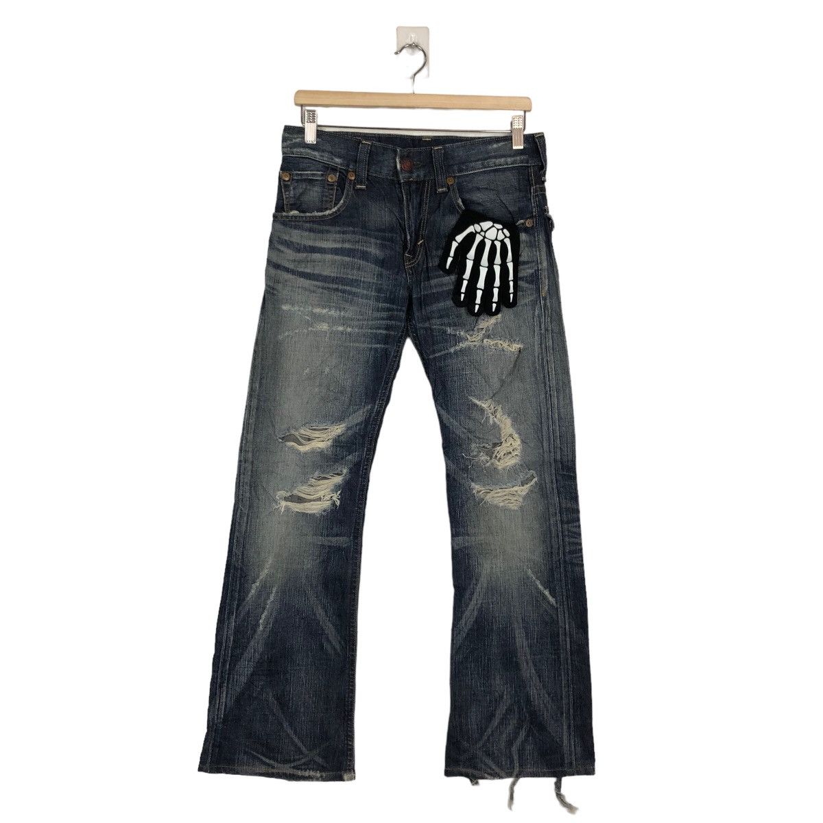 Edwin 🔥VINTAGE DISTRESSED DENIM JEANS EDWIN BLUE TRIP JAPAN Size US 30 / EU 46 - 1 Thumbnail
