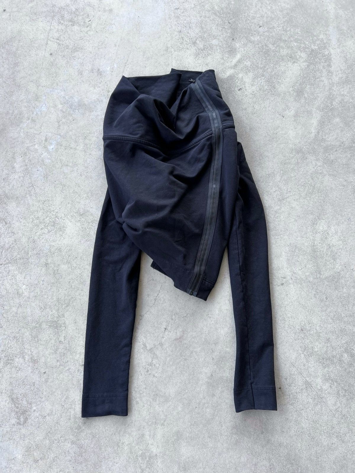 Vintage Avant Garde Cropped Asymmetrical Zip Sweatshirt Size S / US 4 / IT 40 - 2 Thumbnail
