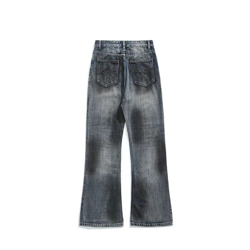 Japanese Brand × Jean Ink Dot Vintage Washed Micro Flare Denim Trousers Size US 32 / EU 48 - 2 Thumbnail