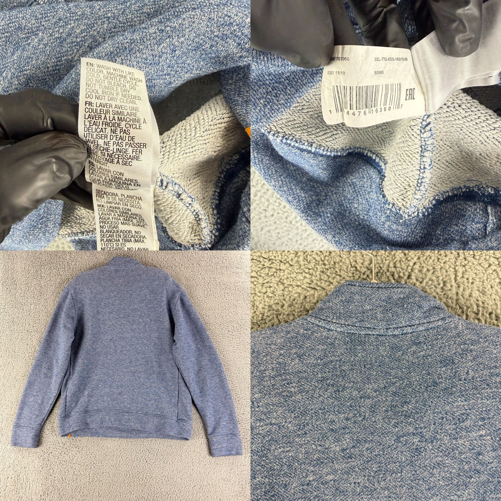 Quiksilver Quiksilver Waterman Sweater Mens XXL Blue Heathered 1/4 Zip Long Sleeve Regular Knit Pullover 90s Beach Outdoor Adults Men Shirt Size US XXL / EU 58 / 5 - 9 Thumbnail
