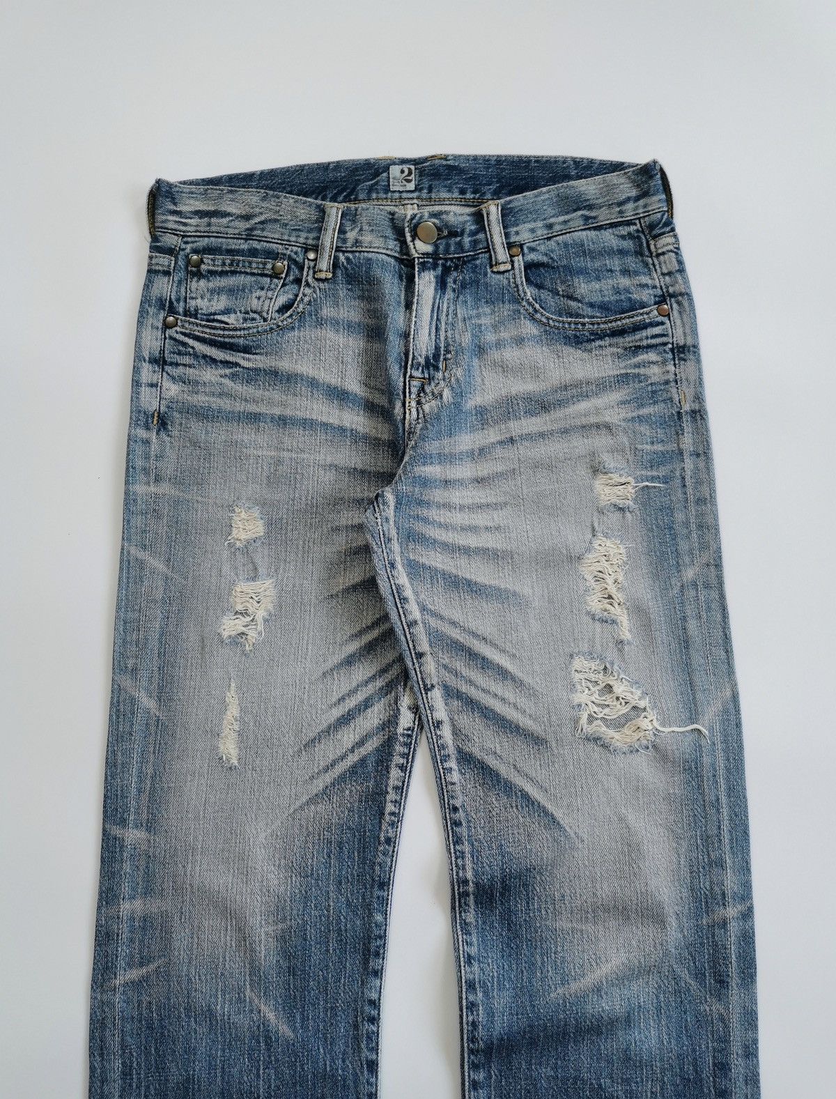 Denime Three Dots Turquoise Japan Distressed Jeans Size US 31 - 1 Thumbnail