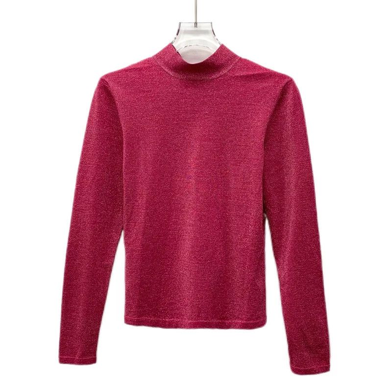 Gucci Pink glitter lace-up bow long-sleeved undershirt 2503