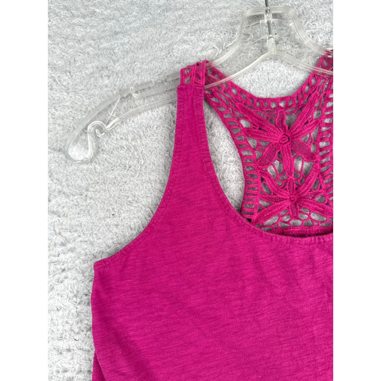 Vintage Shirt Women Medium Pink Tank Sleeveless Scoop Neck Cotton Modal Blend Size M / US 6-8 / IT 42-44 - 3 Thumbnail