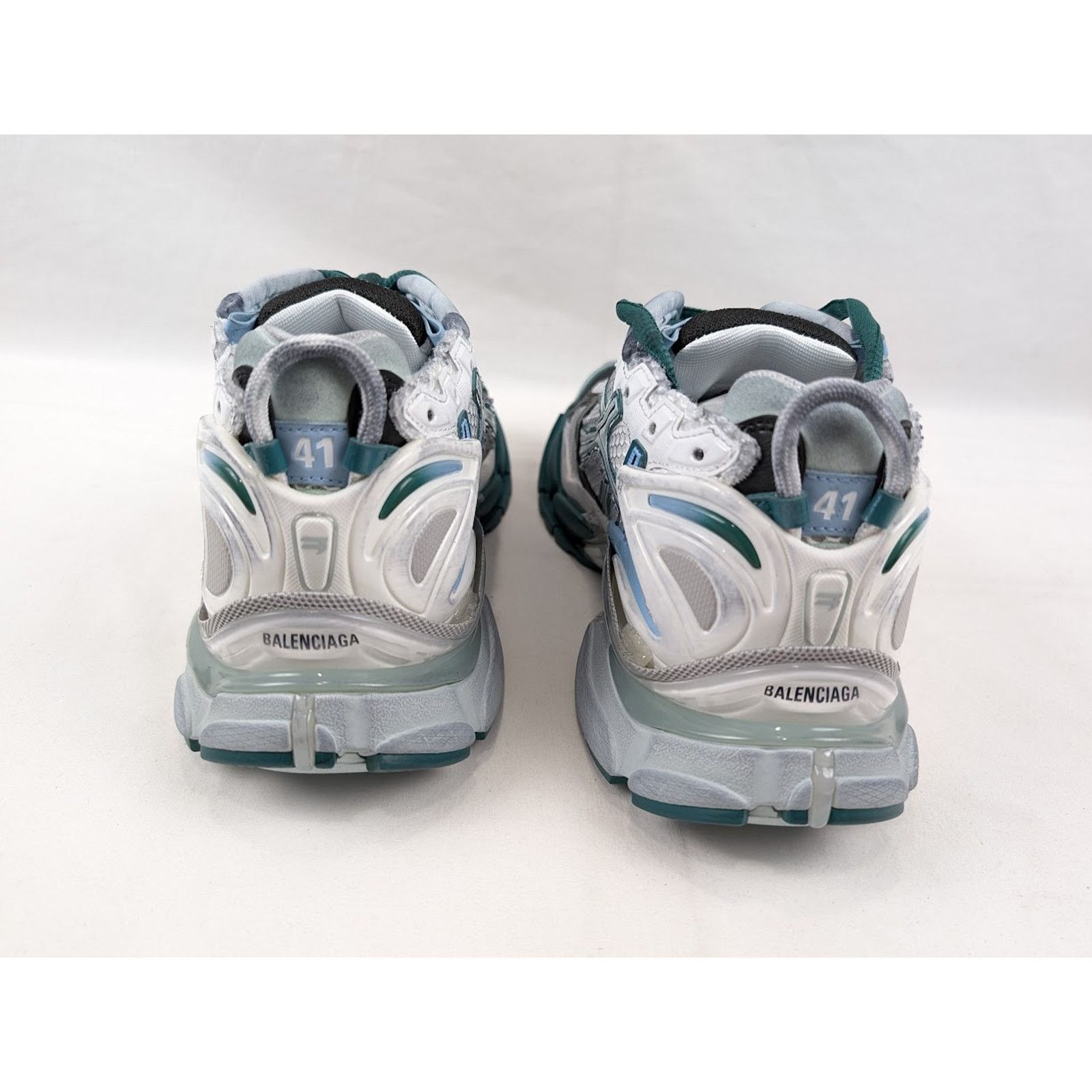 Balenciaga o1rshd1 Q:2 / Runners Gradient Mesh Rubber White/Green/Blue Size US 10 / EU 43 - 17 Thumbnail