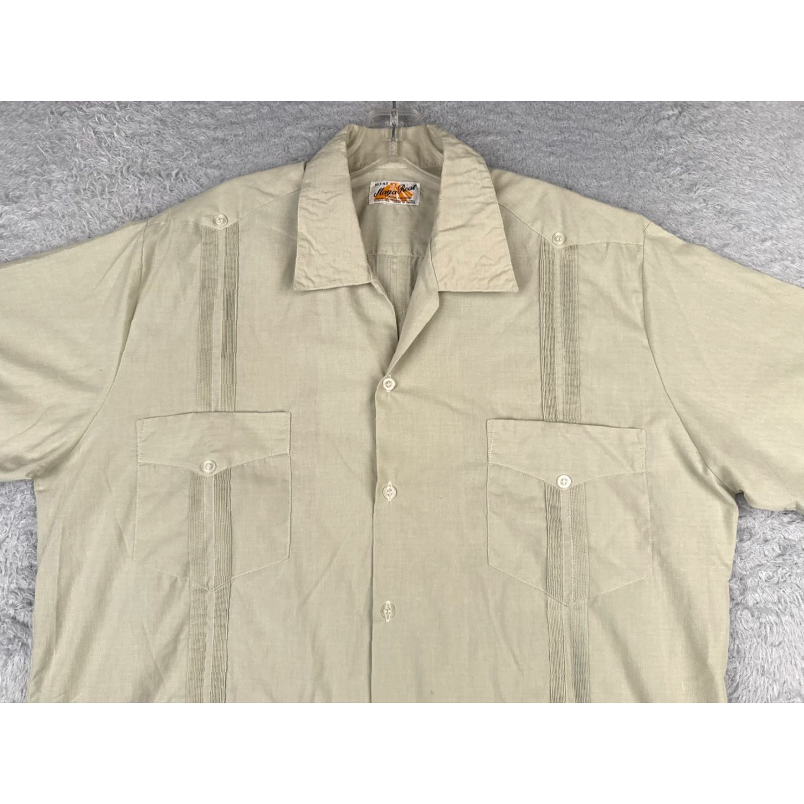 Vintage Maya Real Kukulan Shirt Adult XL Green 4 Pocket Polyester Blend Button-Up Short Sleeve Hawaiian Aloha Beach Vacation Resort Mens Size US XL / EU 56 / 4 - 4 Thumbnail