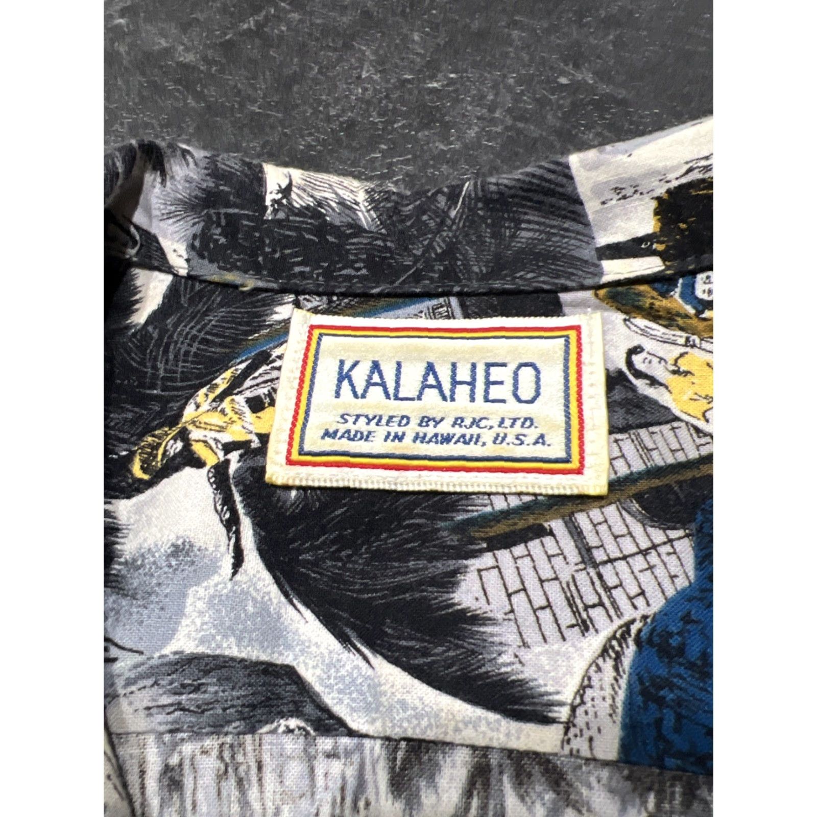 ALOHAS Kalaheo Hawaiian Shirt L Multicolor Short Sleeve Men Button-Up Beach Hula Girl Tropical Pattern Size US L / EU 52-54 / 3 - 5 Thumbnail