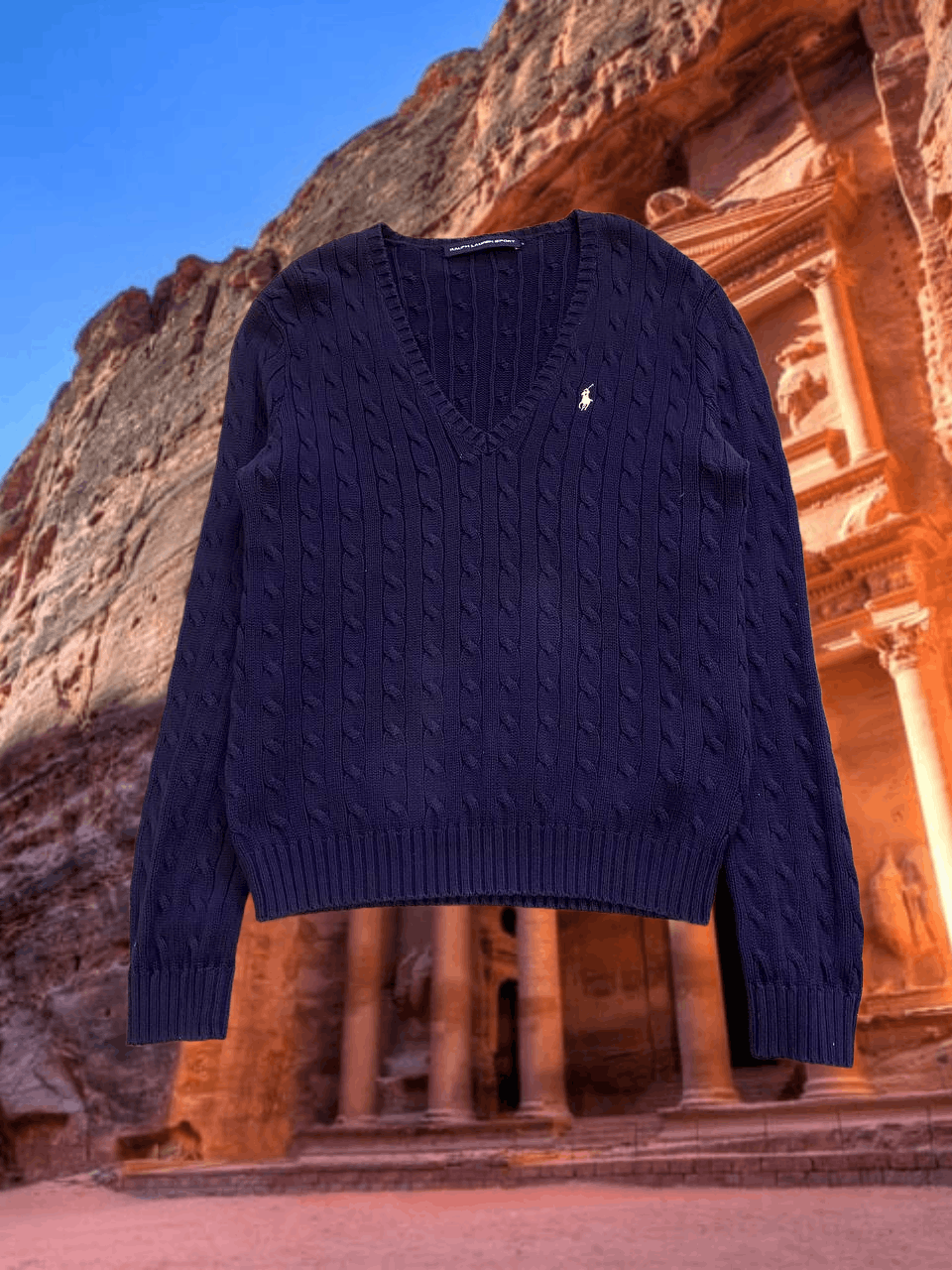 Ralph Lauren Sport knitted sweater blue Ralph Lauren sport Y2K Vintage Size US M / EU 48-50 / 2 - 1 Thumbnail