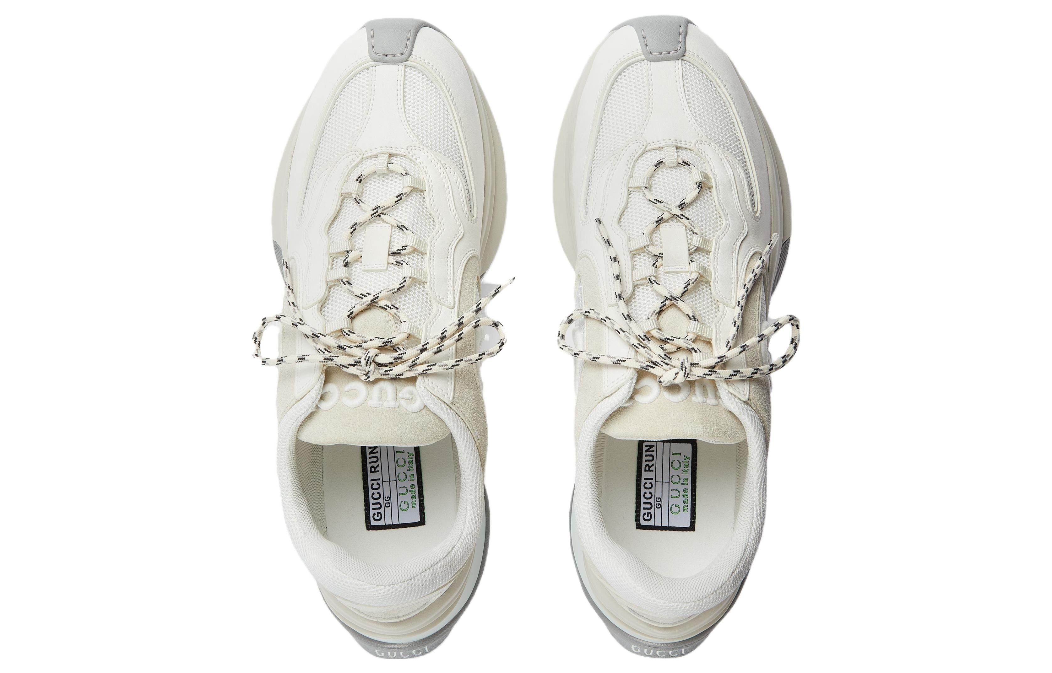 Gucci o1mt1gz0825 Men's Gucci Run Sneakers in White Size US 11.5 / EU 44-45 - 3 Thumbnail