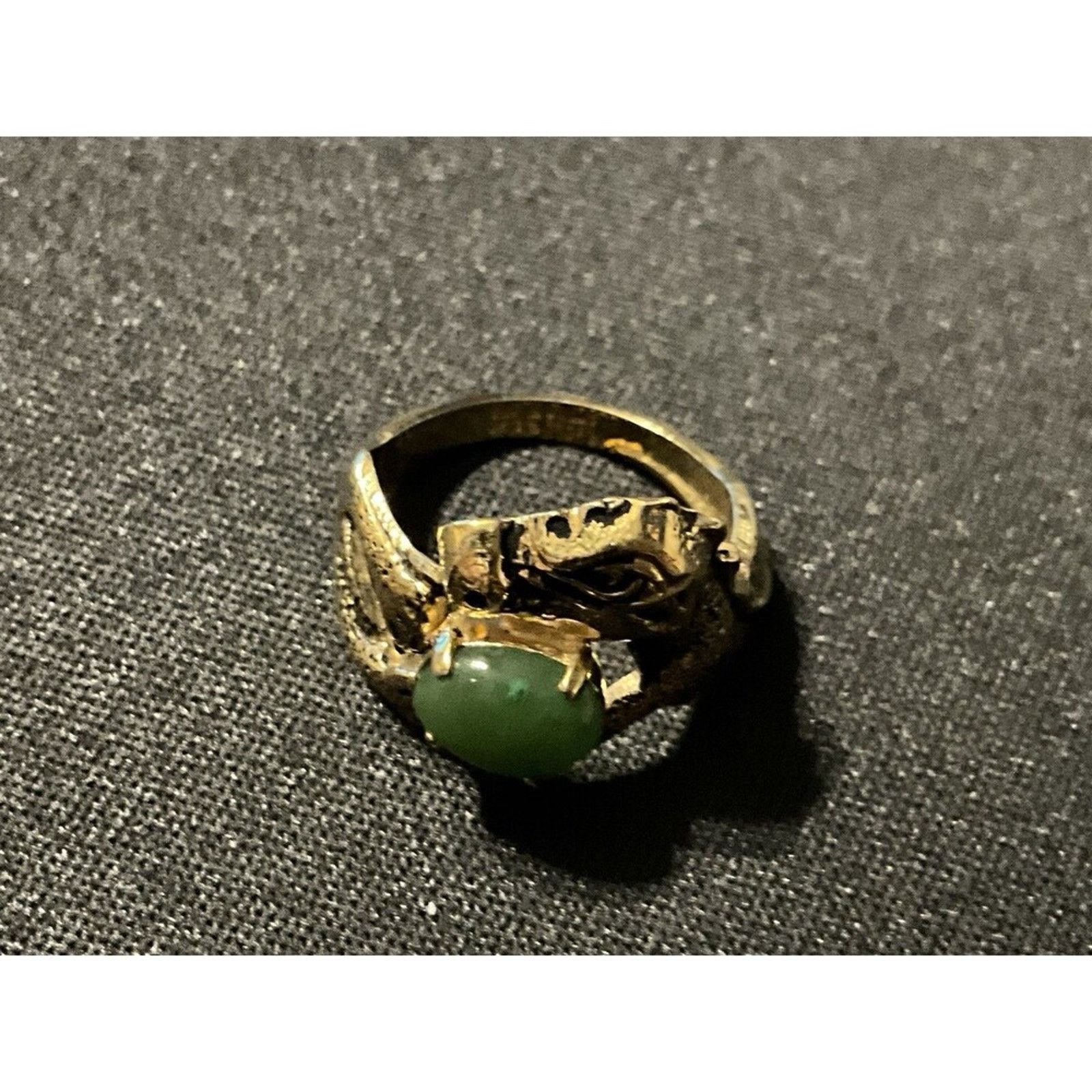 Other Jadite Dragon 14k Gold Electroplate Ring Size 6 Size ONE SIZE - 3 Thumbnail