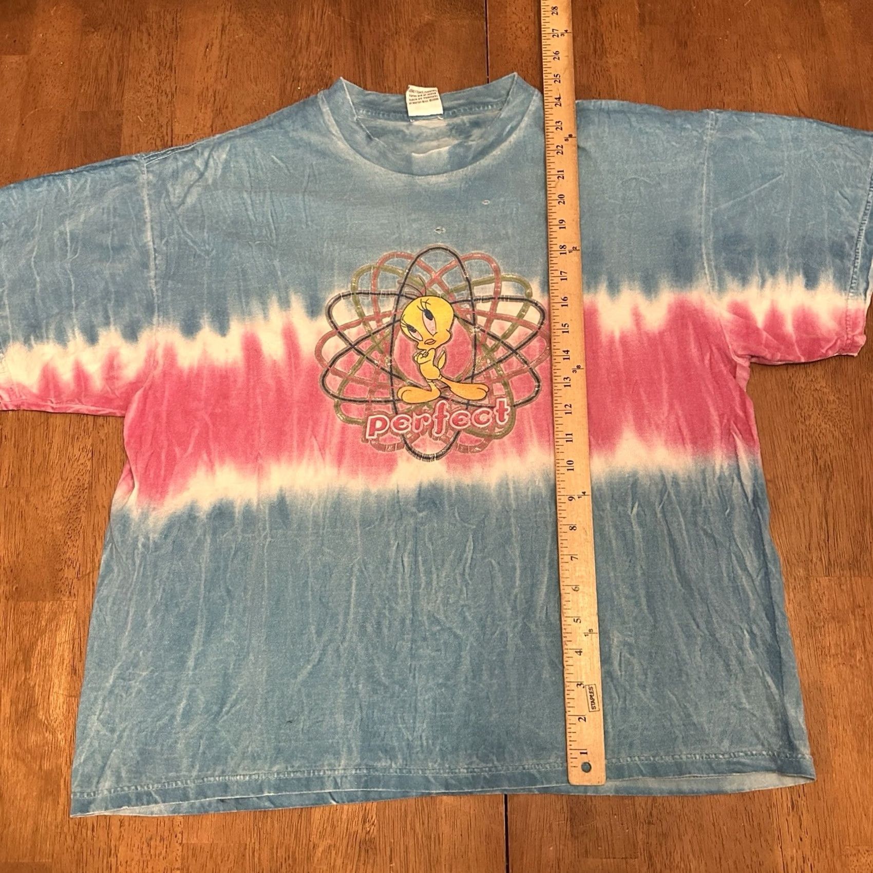 Vintage VINTAGE Tweety Bird 2000 Tie Dye T Shirt Women's XL Y2K Cartoon Blue Size XL / US 12-14 / IT 48-50 - 8 Thumbnail