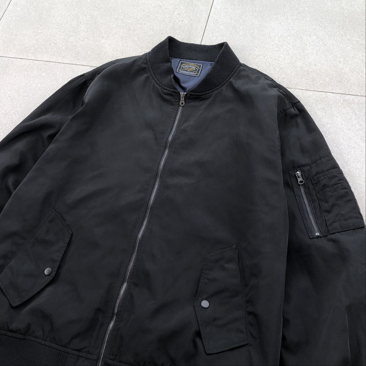 Japanese Brand Vintage Panaspur Ma-1 Black Bomber Jacket Big Size : 5L Size US XXL / EU 58 / 5 - 3 Thumbnail