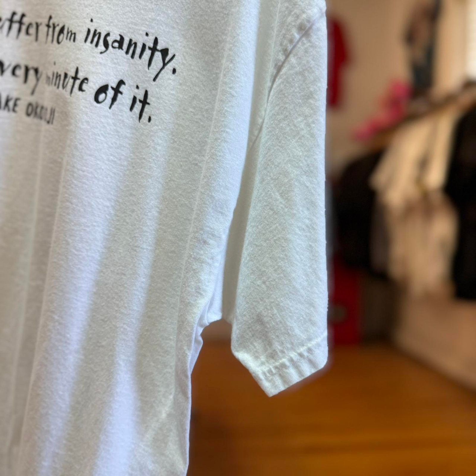 Vintage Vintage 90s Text Humor Insanity Lake Okoboji T-Shirt Size US L / EU 52-54 / 3 - 5 Thumbnail