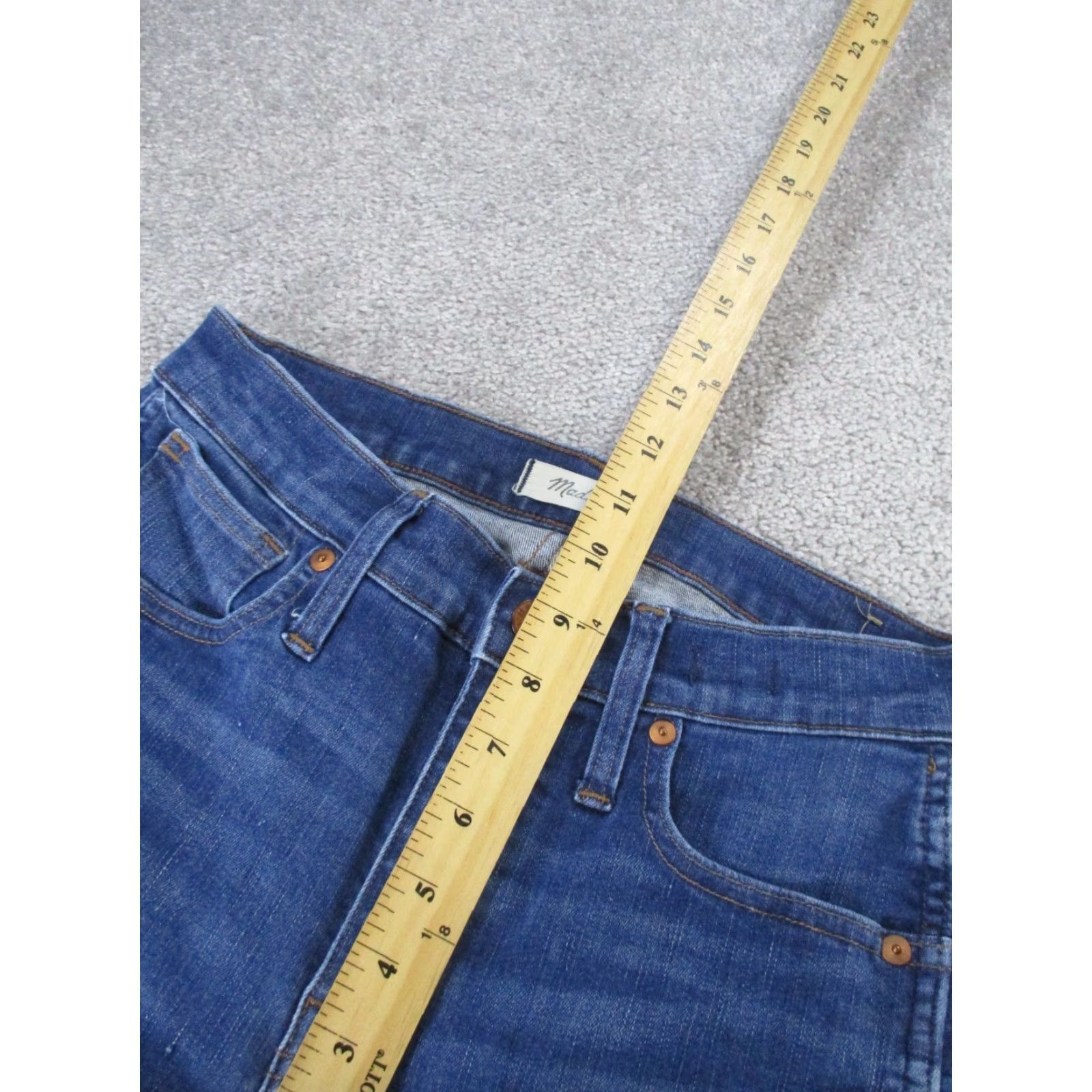 Madewell Madewell Jeans Womens 28 Dark Medium Wash Denim Zip Skinny Rise Mid Blue Size 28 Womens Jeans Size 28" / US 6 / IT 42 - 6 Thumbnail