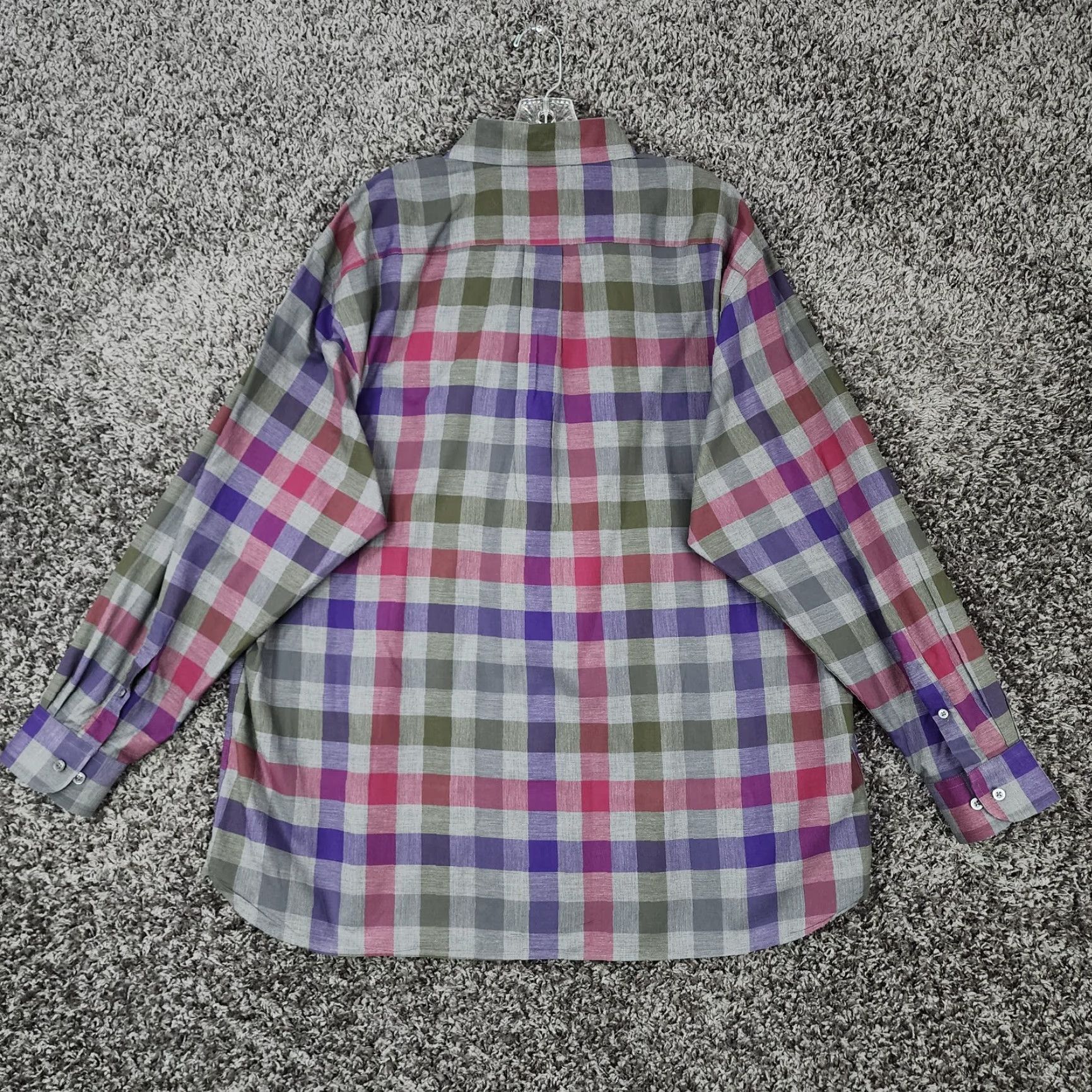 Cremieux Daniel Cremieux Men's Shirt Long Sleeve Button-Up Checkered Colorful Gray XL Size US XL / EU 56 / 4 - 5 Thumbnail