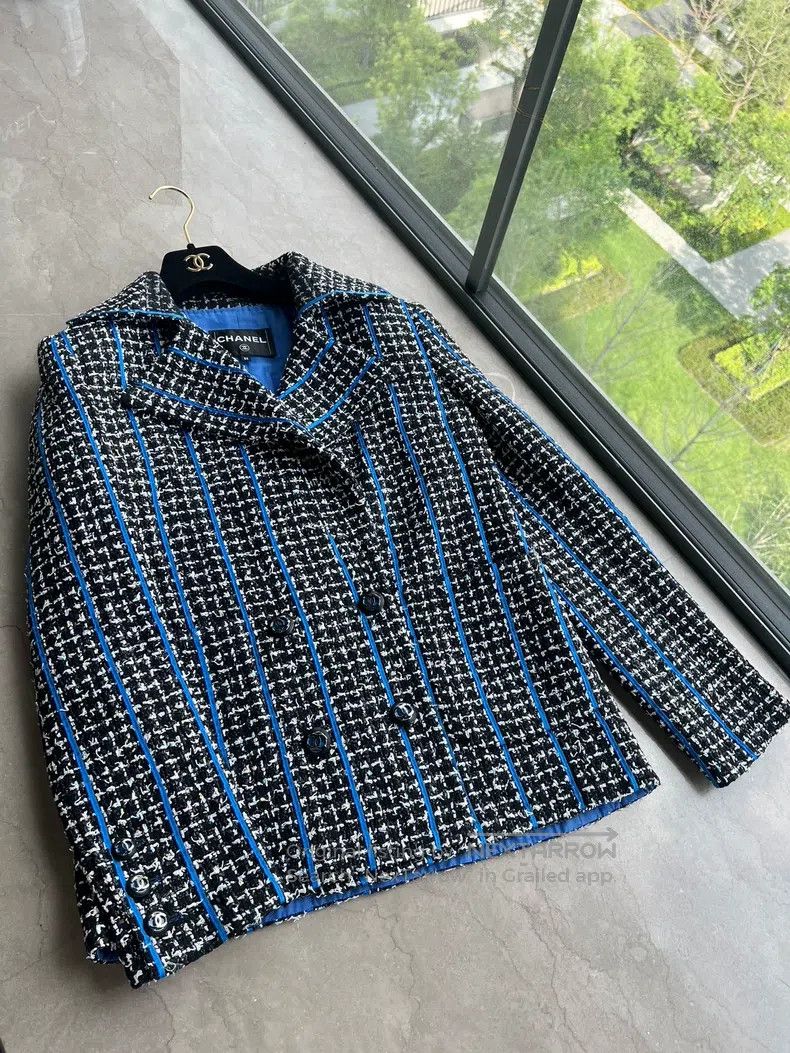 Chanel Chanel 20p blue jacket Size XXS / US 00 / IT 34 - 1 Thumbnail