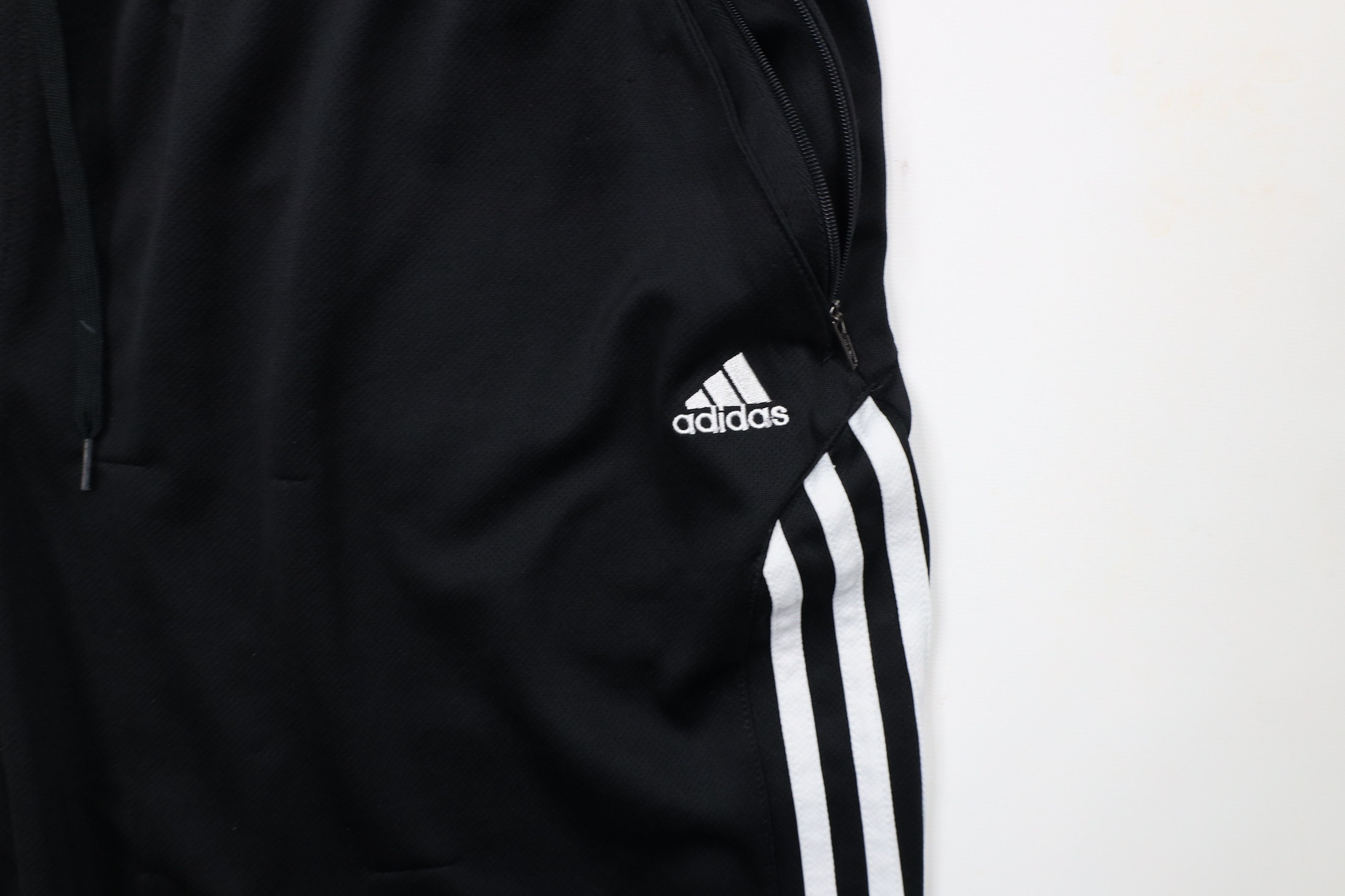 Adidas × Vintage Vintage Y2K Adidas Spell Out Striped Wide Leg Pants Black Size US 38 / EU 54 - 8 Thumbnail