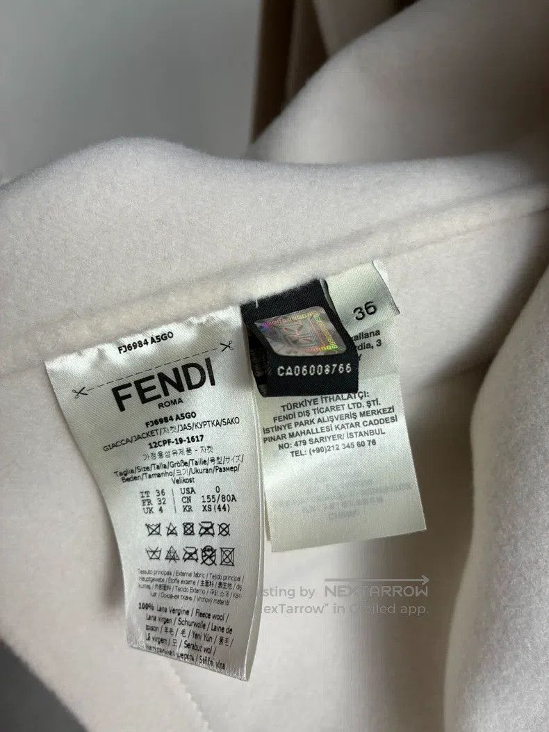 Fendi Fendi Beige Wool Hooded Jacket Size XXS / US 00 / IT 34 - 5 Thumbnail
