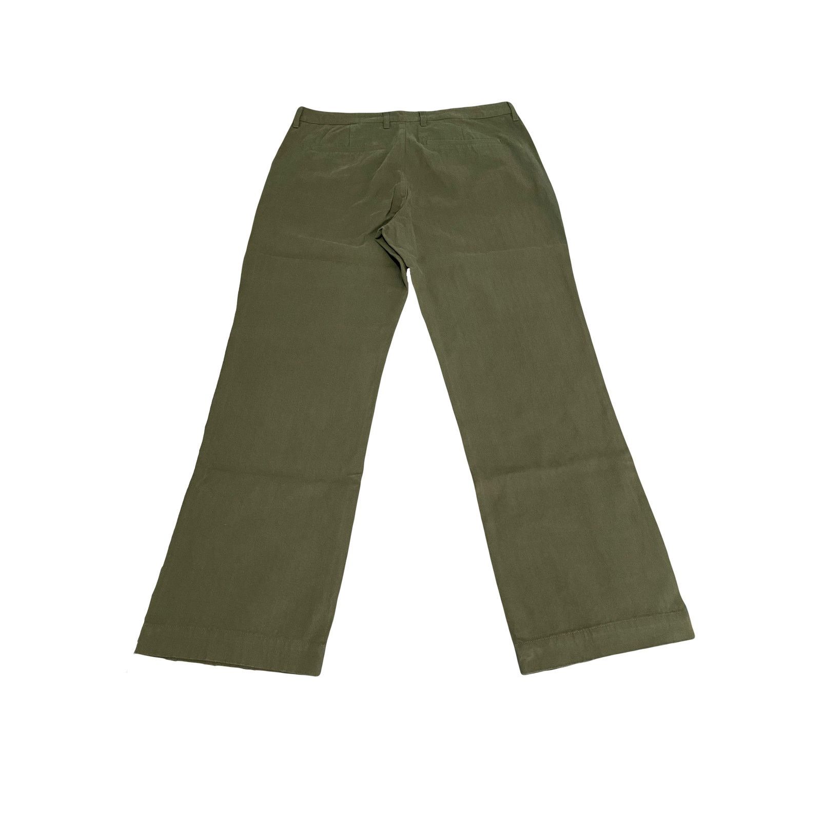 Other Olive Green Herringbone Straight Pants - NWT, Size 34 Size US 34 / EU 50 - 2 Thumbnail