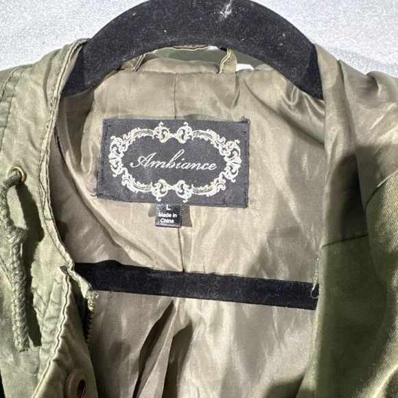Other Ambiance Olive Green Women's Parka Jacket Sz Large Size L / US 10 / IT 46 - 2 Thumbnail