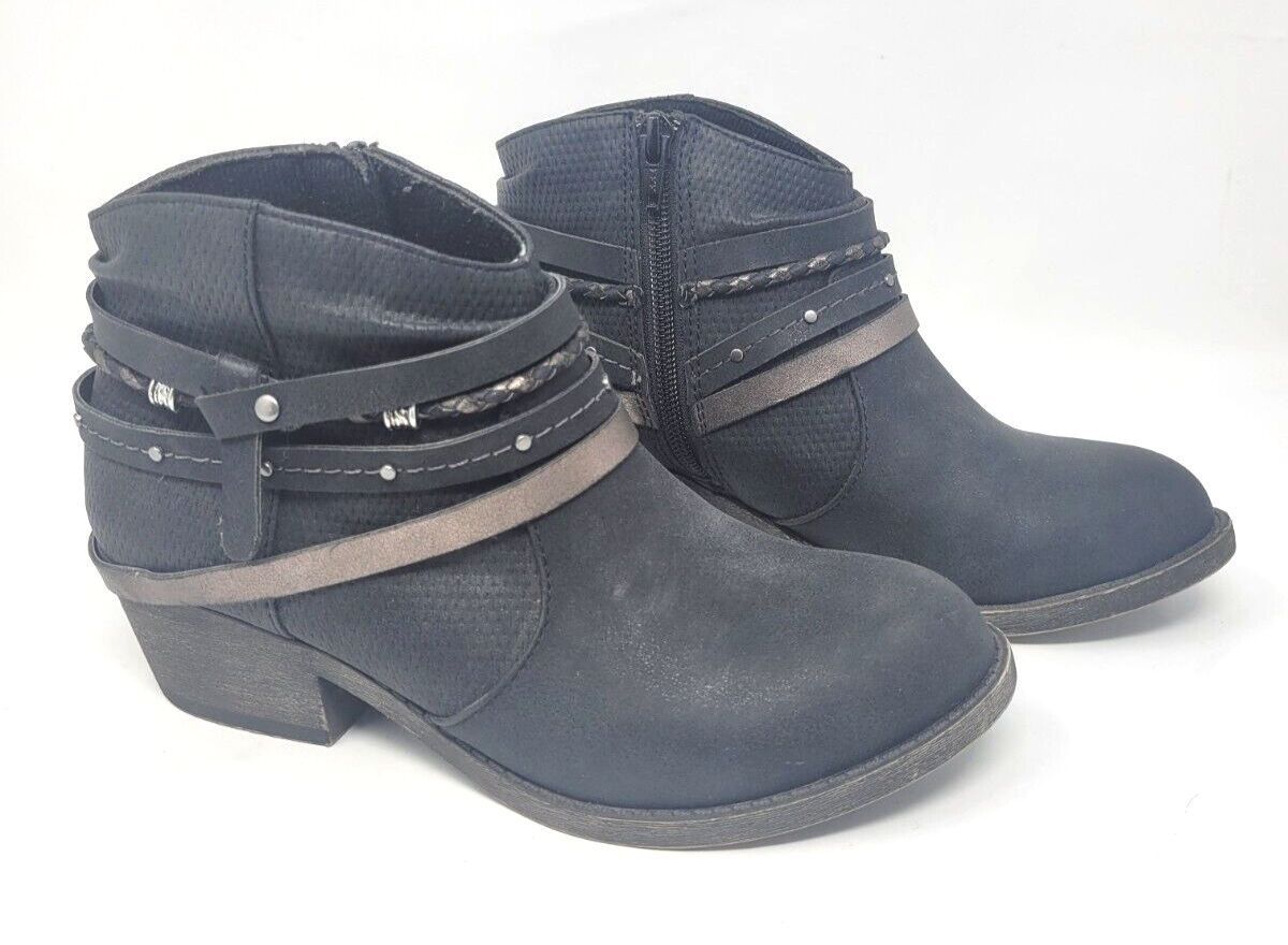 Other SO Women Ankle Booties Block Heel Braided Strap Sz 6.5 Size US 6.5 / IT 36.5 - 1 Thumbnail
