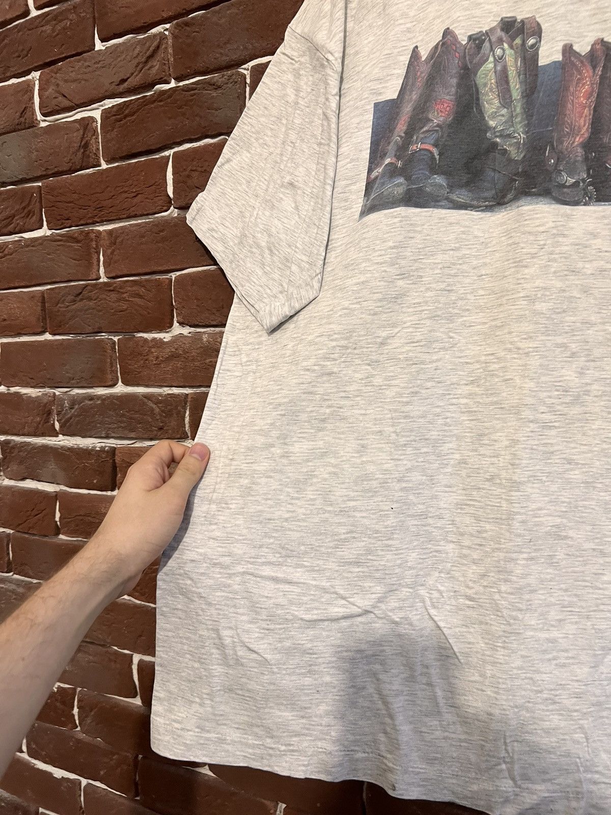 Marlboro Vintage 90s Marlboro Western Shoe Vintage Tee Wild West Rare Size US XL / EU 56 / 4 - 5 Thumbnail