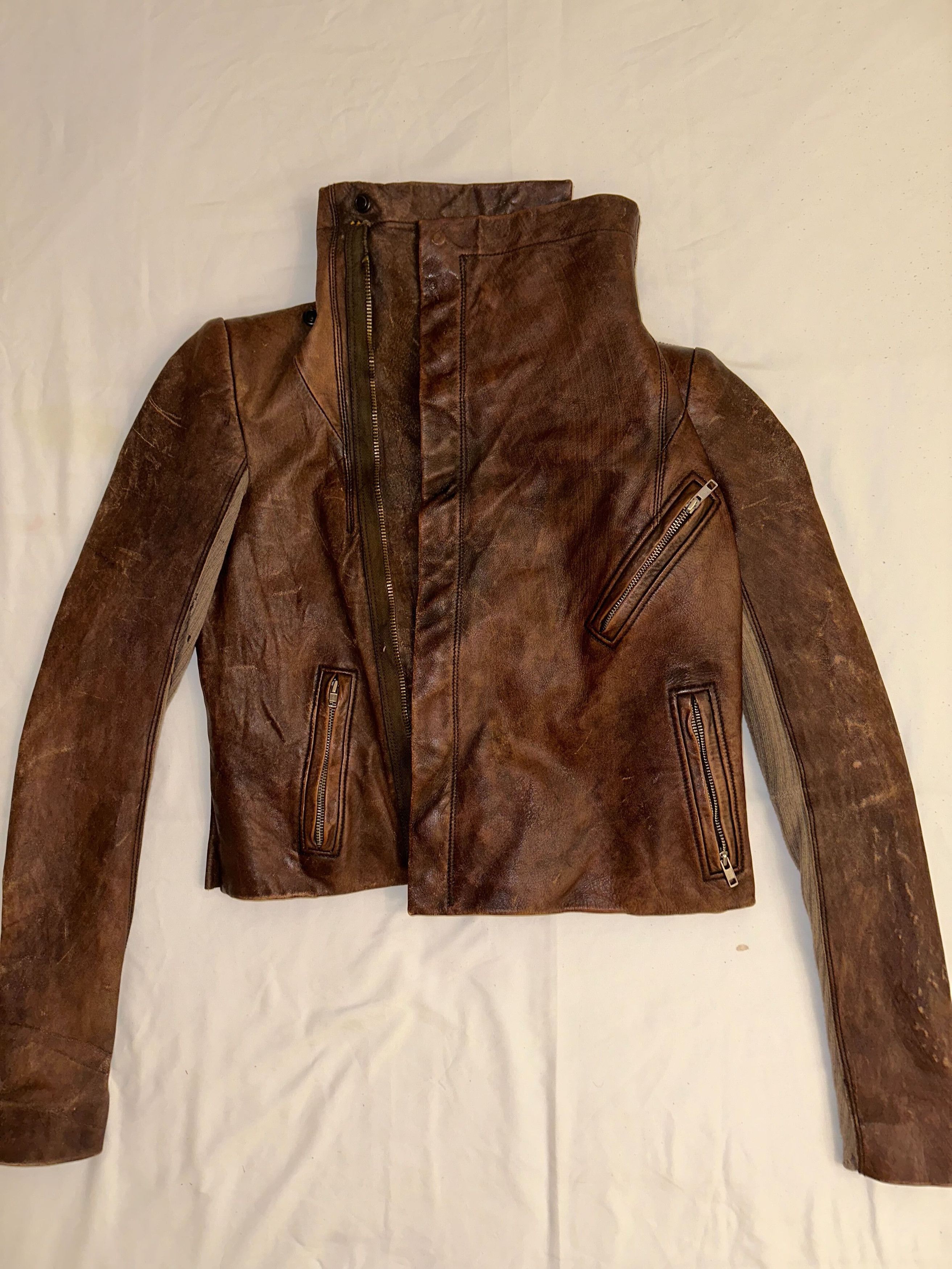 Rick Owens Rick Owens Mollino Jacket - Rare Chocolate Calfskin Leather ...