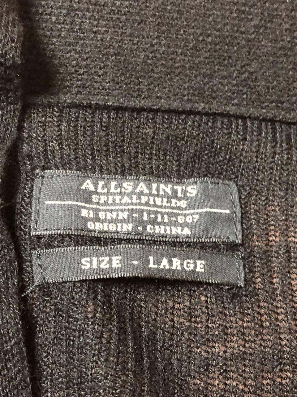 Allsaints × Vintage Very Rare Allsaints Vintage Black Sweater Y2k Style Size L / US 10 / IT 46 - 2 Thumbnail