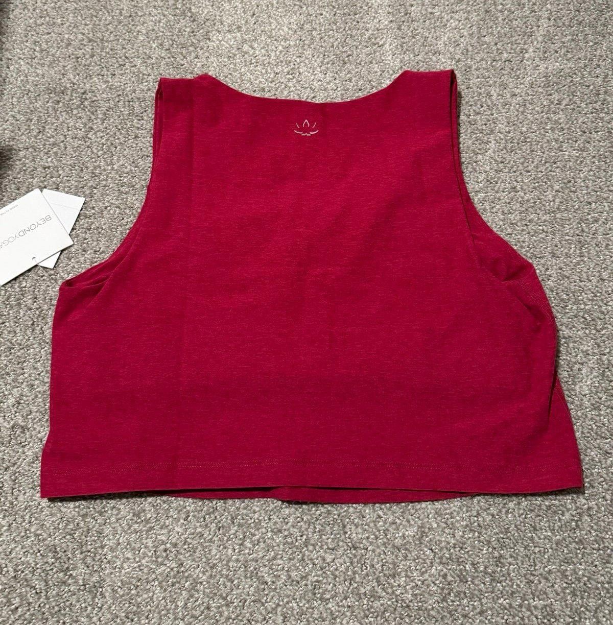 Designer Beyond Yoga Plus Spacedye Square Neck Cropped Tank | Size 1X Size XL / US 12-14 / IT 48-50 - 2 Thumbnail