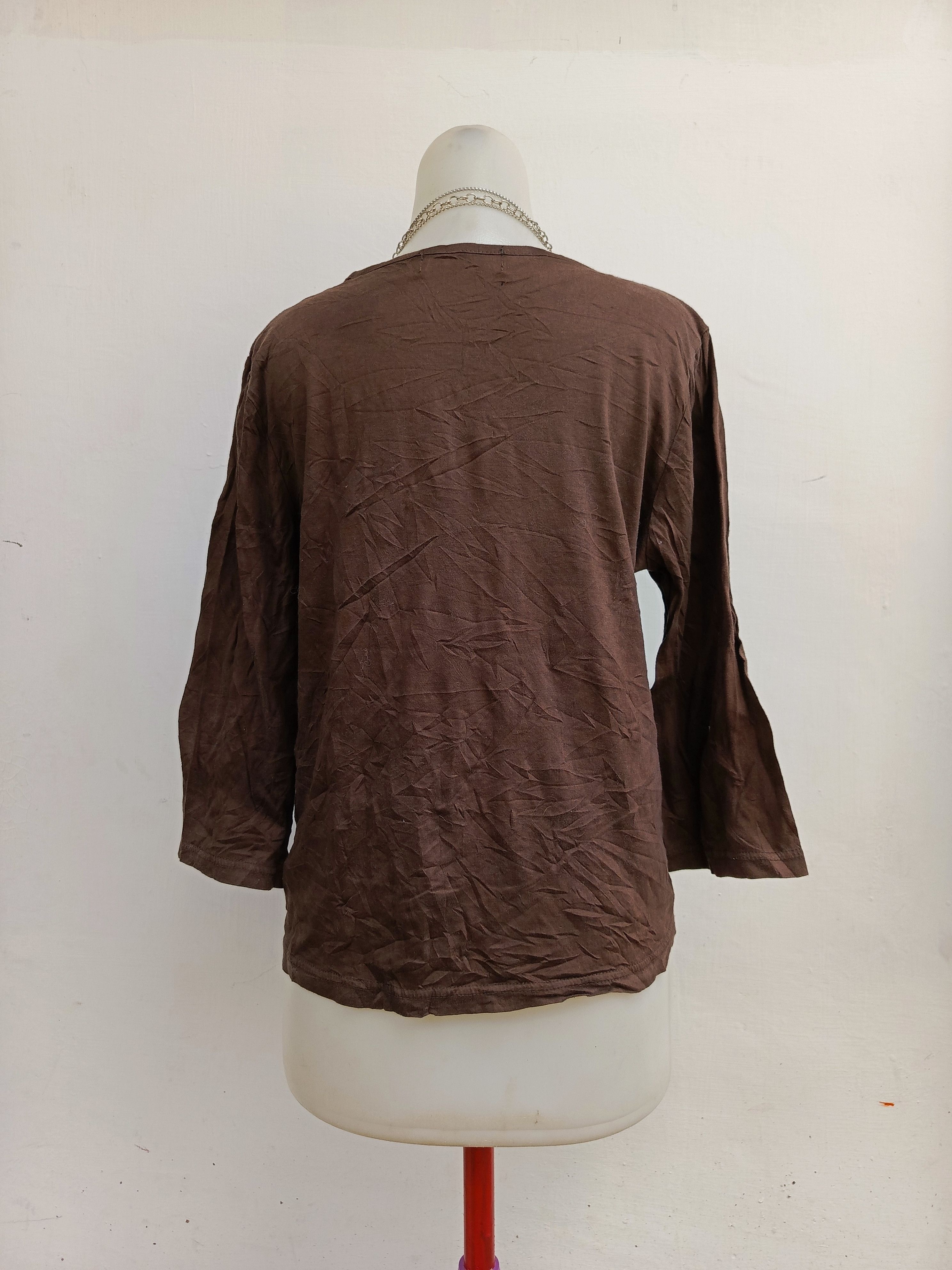 Kansai Yamamoto Kansai Bis Yamamoto Designer Polka Dot 3/4 Sleeve Shirt Size M / US 6-8 / IT 42-44 - 4 Thumbnail
