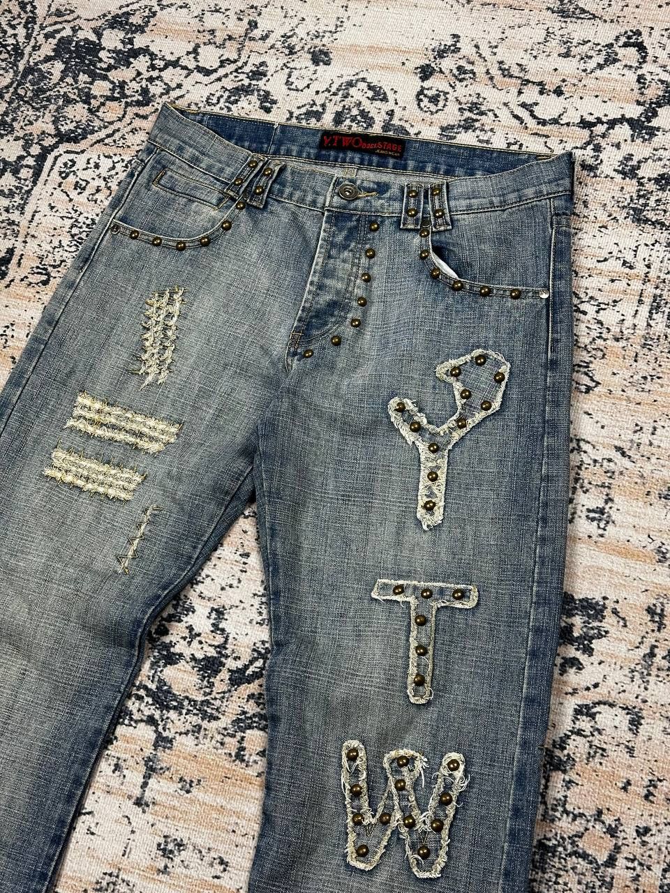 Japanese Brand Vintage Avant Garde Grunge Punk Baggy Denim Jeans Size US 34 / EU 50 - 3 Thumbnail