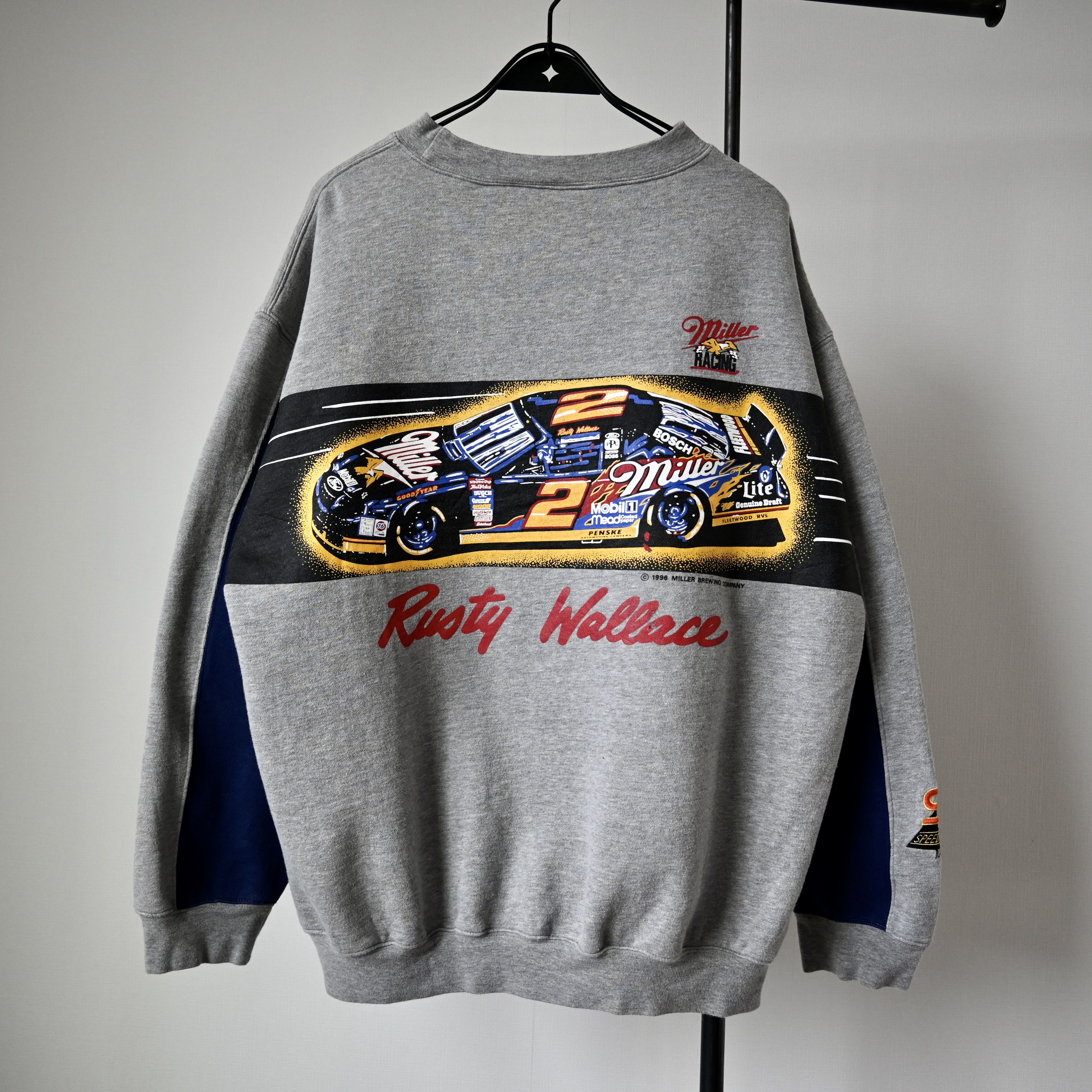 Vintage VTG 1996 Rusty Wallace x miller beer official sweatshirt Size US XL / EU 56 / 4 - 3 Thumbnail