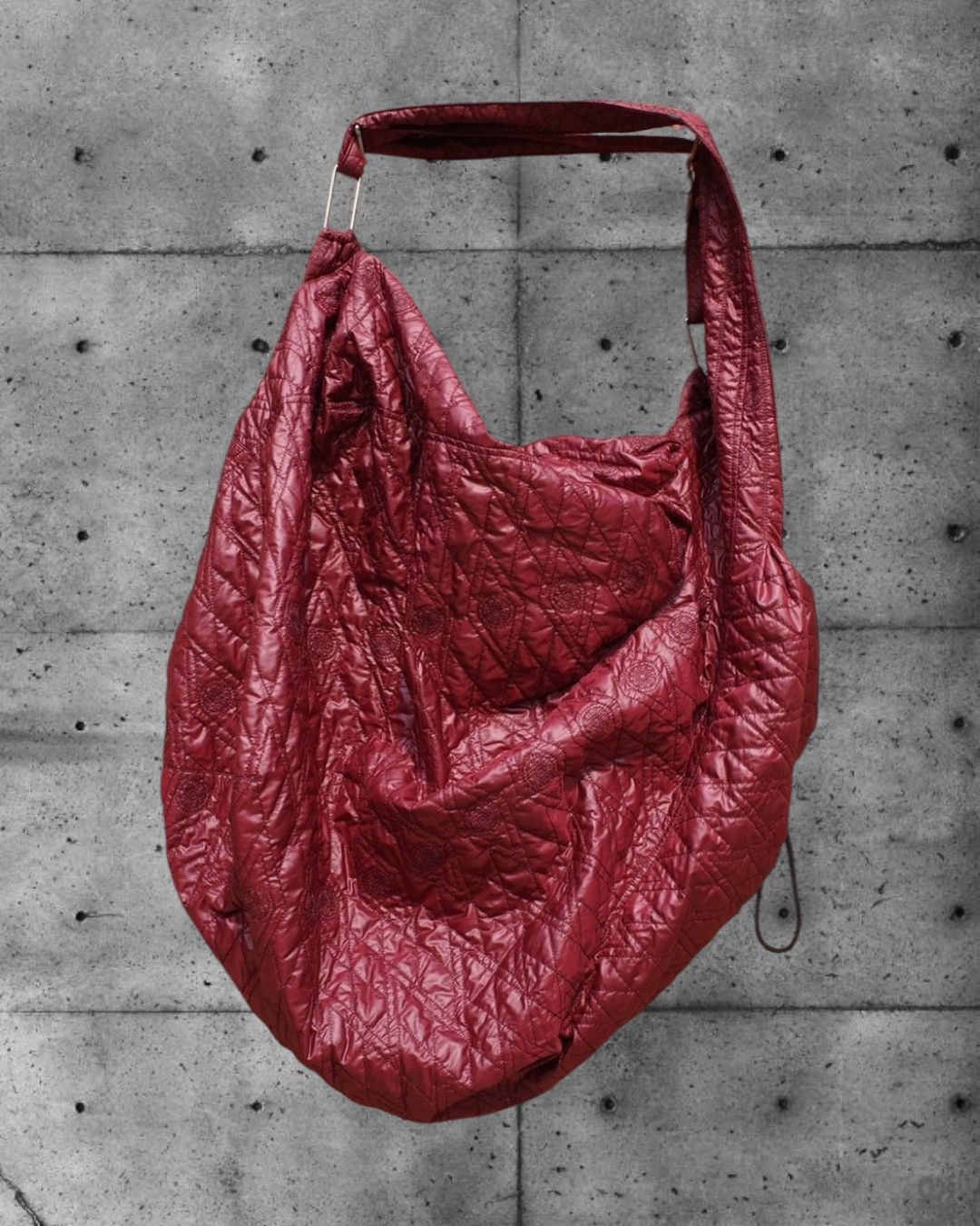 Kiko Kostadinov Kiko Kostadinov Yesternow Quilted Hobo Bag Burgundy Size ONE SIZE - 5 Thumbnail