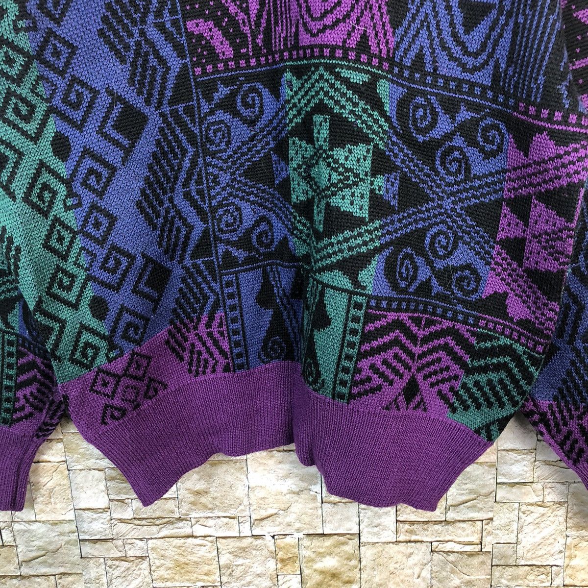 Italia Independent D Renzetti Italy Purple art design Knitwear sweatshirt #A481 Size US M / EU 48-50 / 2 - 6 Thumbnail