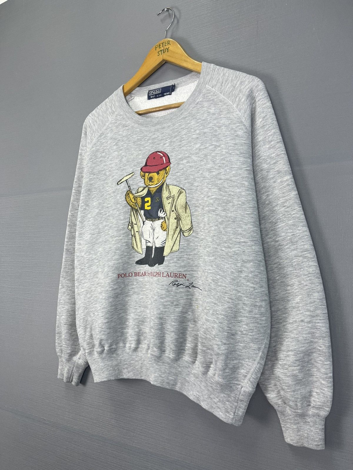 Vintage Vintage 90’s Polo By Ralph Lauren Bear Logo Sweatshirt Size US M / EU 48-50 / 2 - 3 Thumbnail