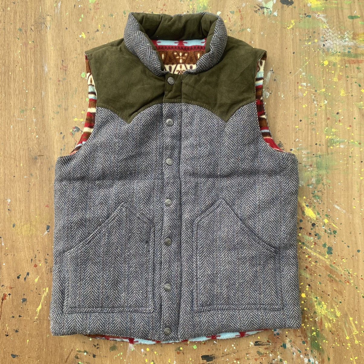 Japanese Brand × Vintage Vintage Kriff Mayer Navajo Reversible Puffer Vest Size US S / EU 44-46 / 1 - 7 Thumbnail
