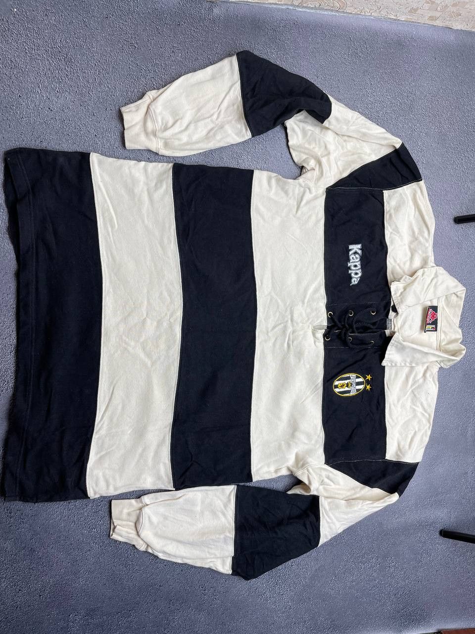 Veste De Survêtement Vintage Kappa Juventus Années 90 - Taille M, Noir, Officielle, Occasion