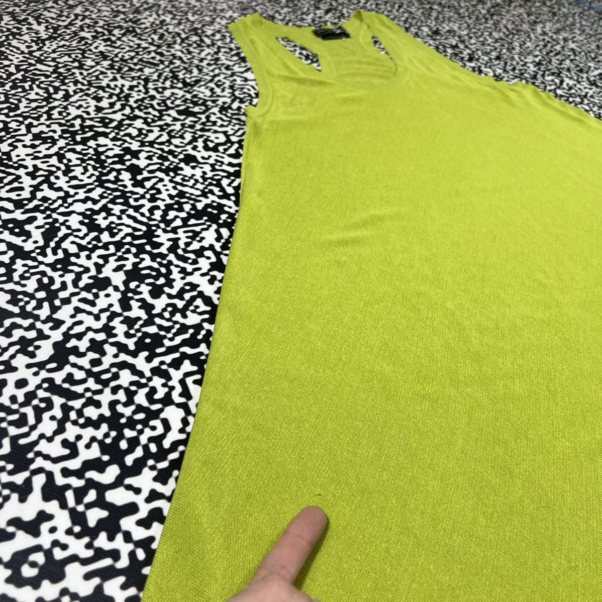 Salvatore Ferragamo Vintage 90s Salvatore Ferragamo Mesh Flared Maxi Dress Rare Size S / US 4 / IT 40 - 13 Thumbnail