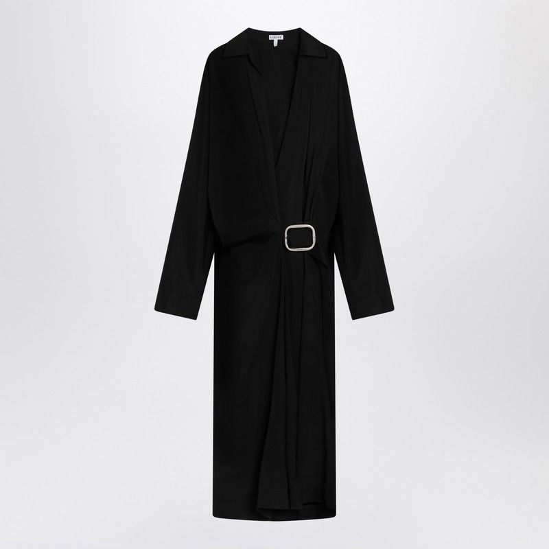 Loewe Loewe Black Viscose Belted Dress Size M / US 6-8 / IT 42-44 - 1 Thumbnail