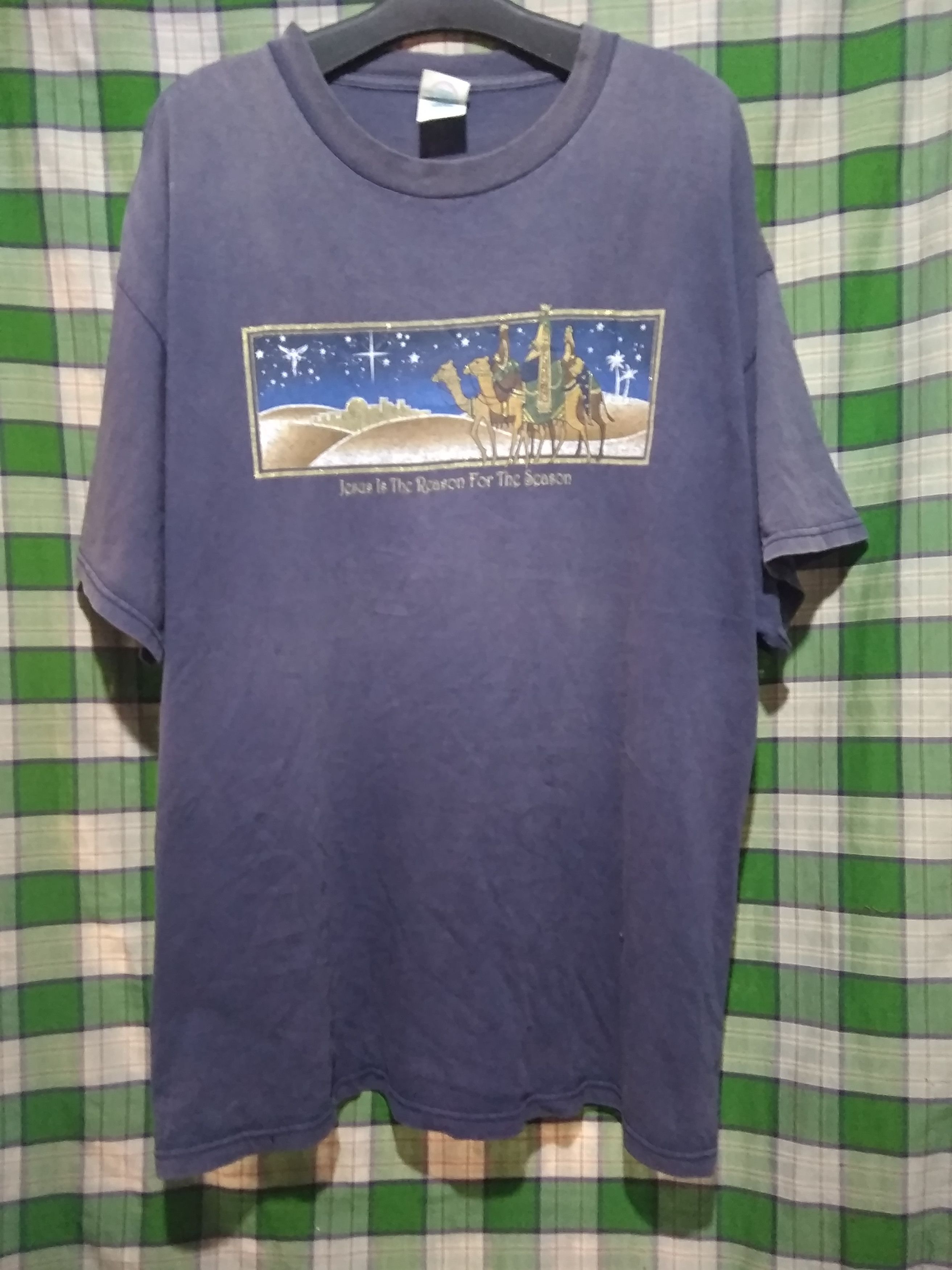 Vintage Vintage 2000s FADED Jesus t shirt Size US XL / EU 56 / 4 - 1 Thumbnail