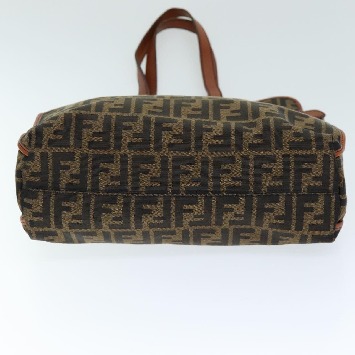 Fendi FENDI Zucca Canvas Tote Bag Brown Black Size ONE SIZE - 9 Thumbnail