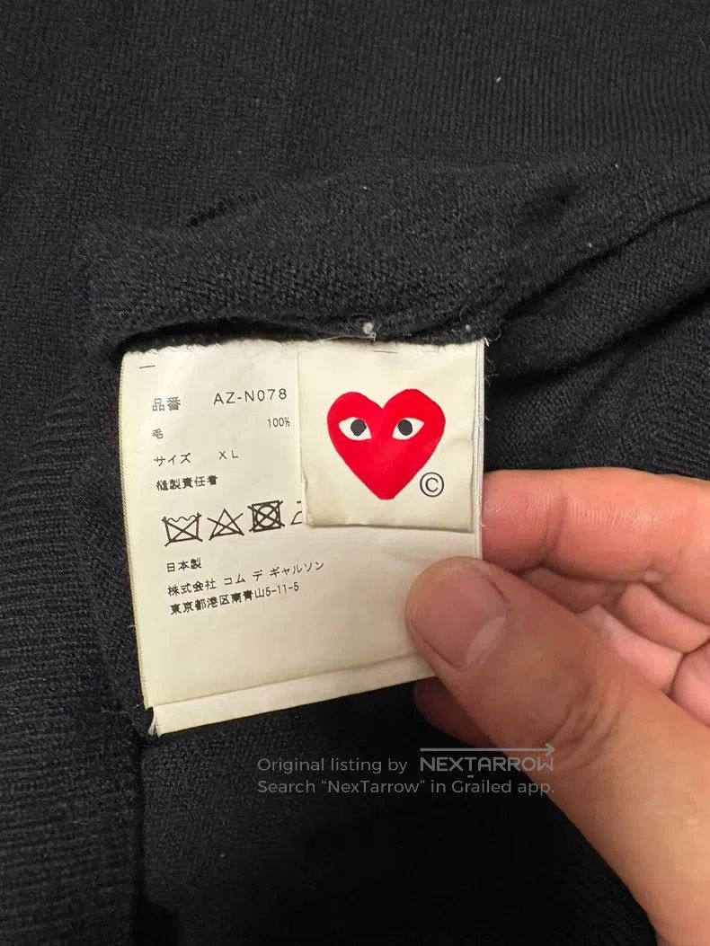 Comme des Garcons Comme des Garcons V-Neck Wool Sweater Size US XL / EU 56 / 4 - 4 Thumbnail