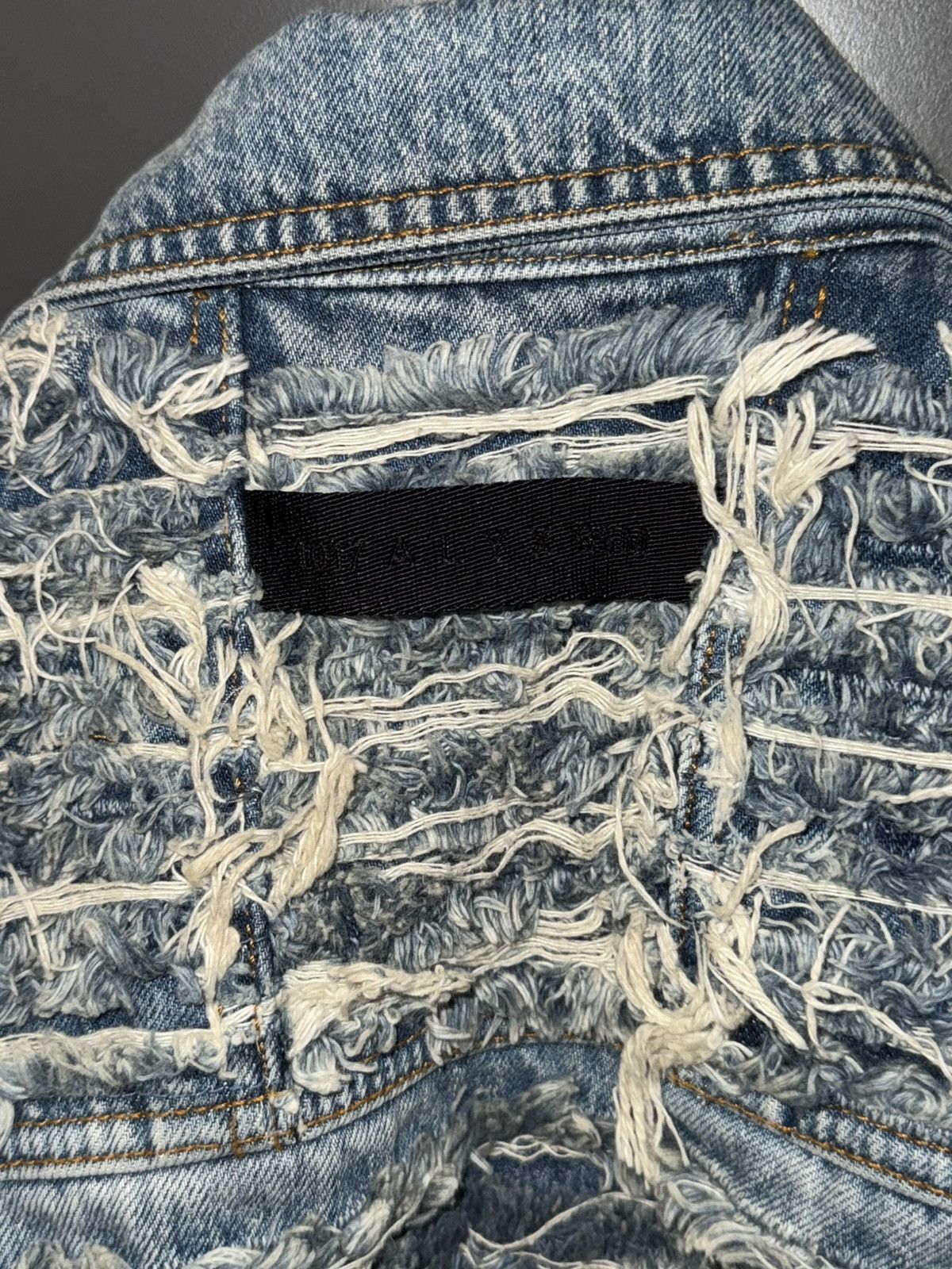 1017 ALYX 9SM × Blackmeans Alyx Blackmeans ripped disstressed denim jacket Size US XL / EU 56 / 4 - 5 Thumbnail