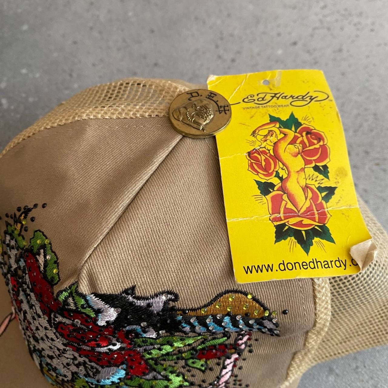 Ed Hardy Ed Hardy Y2K Vintage Mullticolour Mesh Trucker Hat Cap Size ONE SIZE - 4 Thumbnail