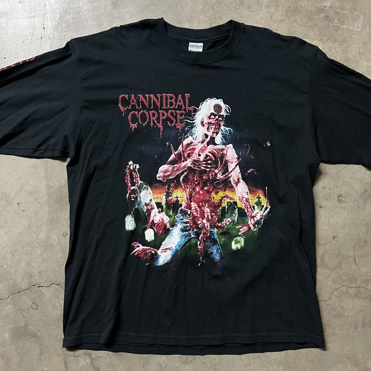 Band Tees × Vintage Vintage ‘02 Cannibal Corpse Eaten Back To Life Band T-Shirt Size US XL / EU 56 / 4 - 3 Thumbnail