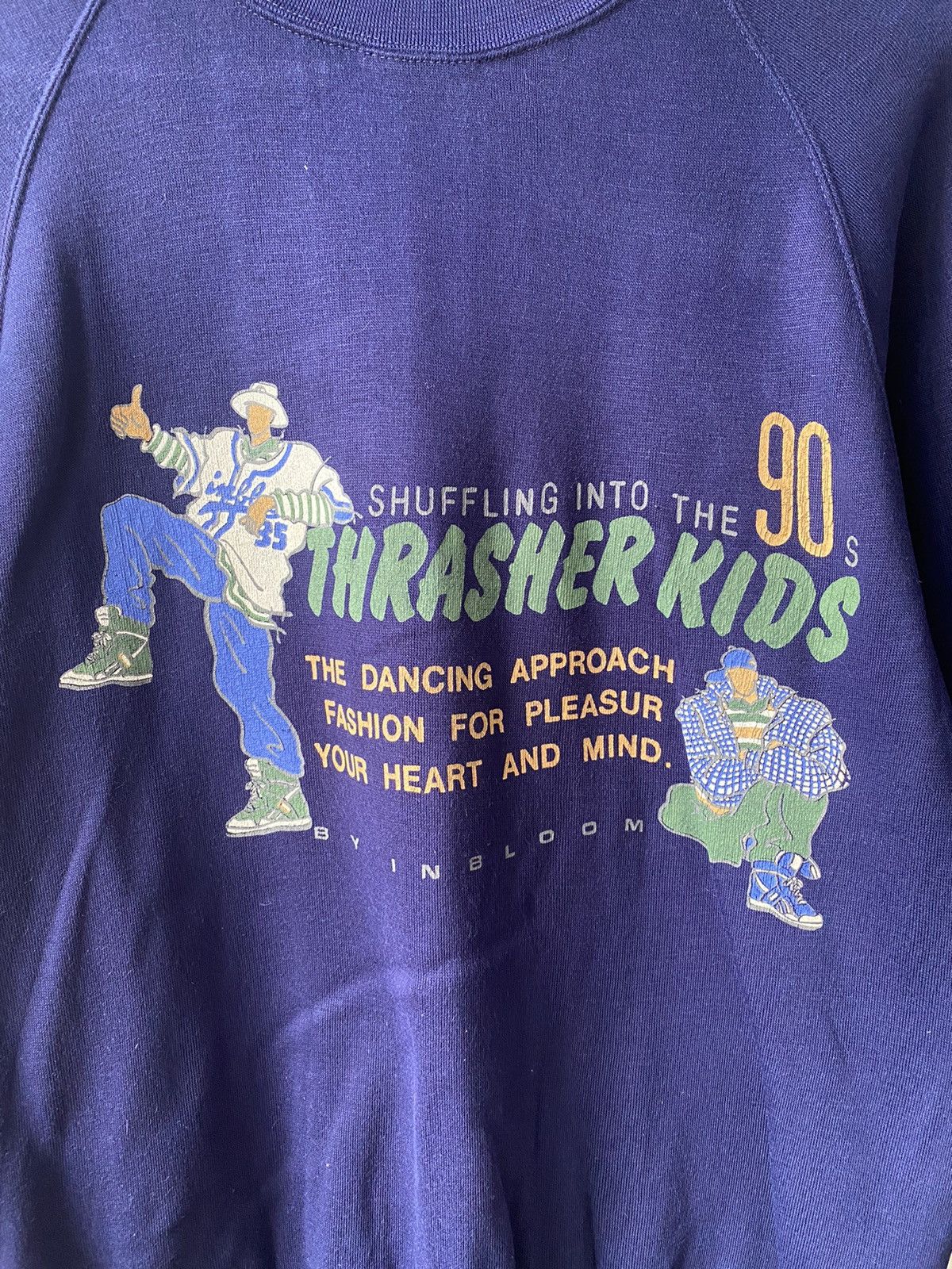 Thrasher × Vintage VINTAGE THRASHER HIPHOP JNCO 90s 80s RAGLAN CREWNECK Size US M / EU 48-50 / 2 - 4 Thumbnail