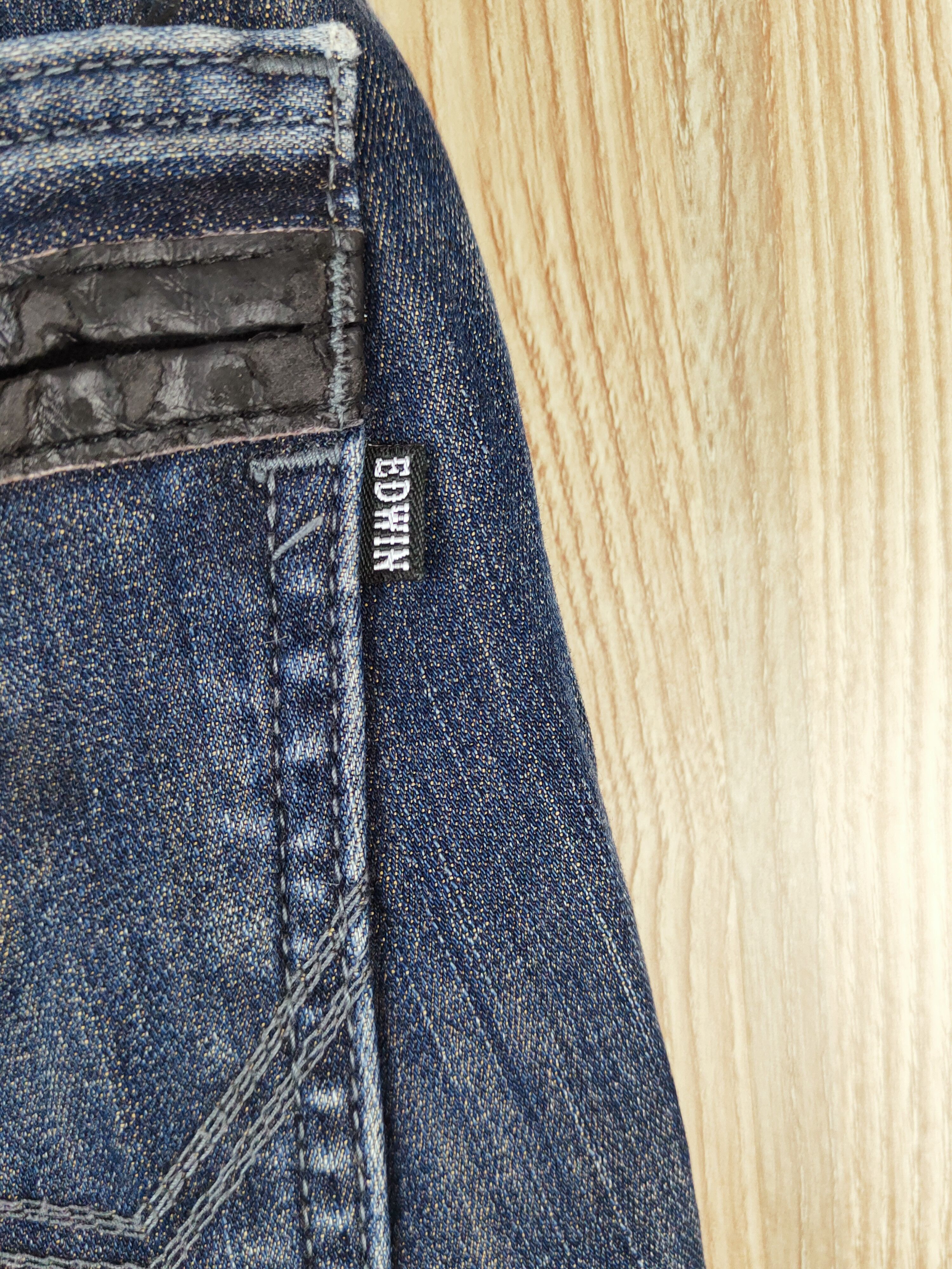 Edwin Edwin Dark Blue Distressed Ripped Jeans #W698 Size US 35 - 10 Thumbnail